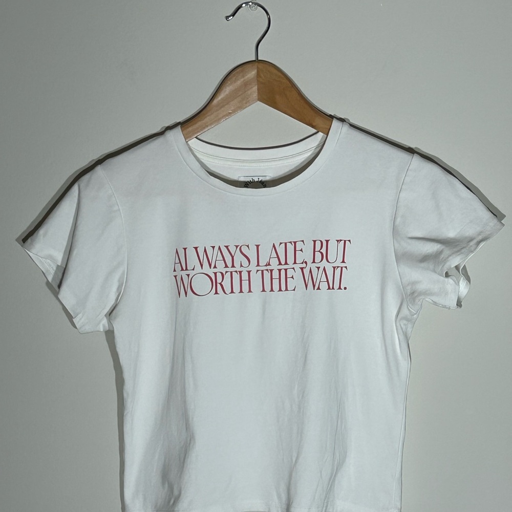 With Jéan White Cropped Tee